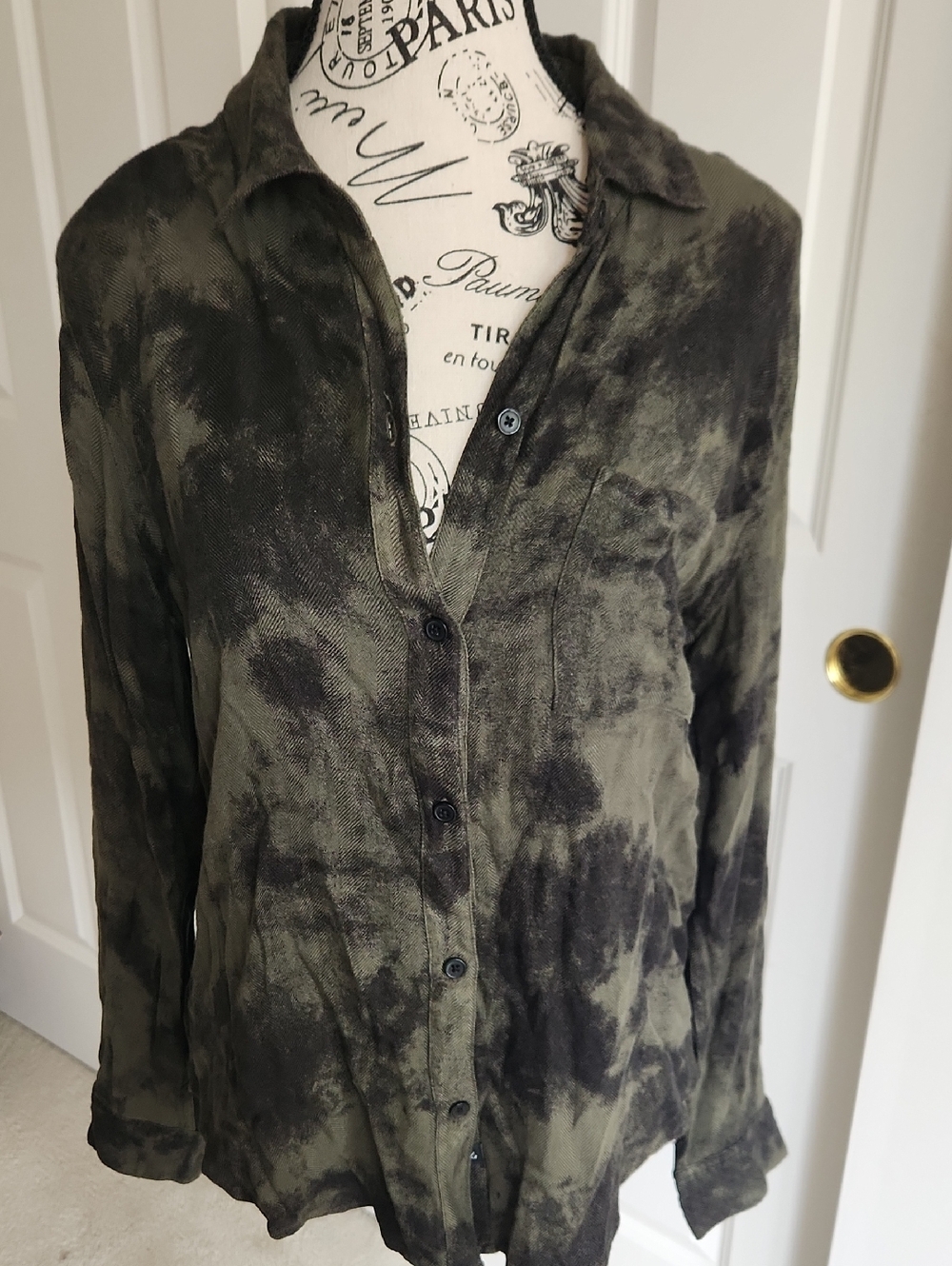 Rails Olive Black Top SZ S